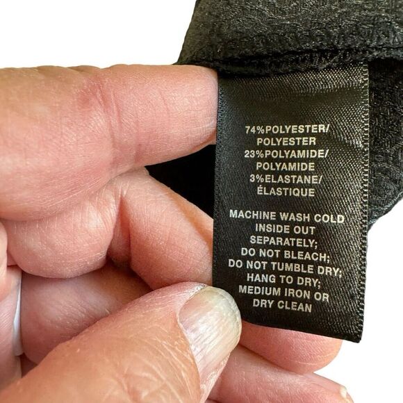 Lafayette 148 Dress Pants Downtown Black Textured Career Pants Stretch Trouser M - Picture 4 of 8